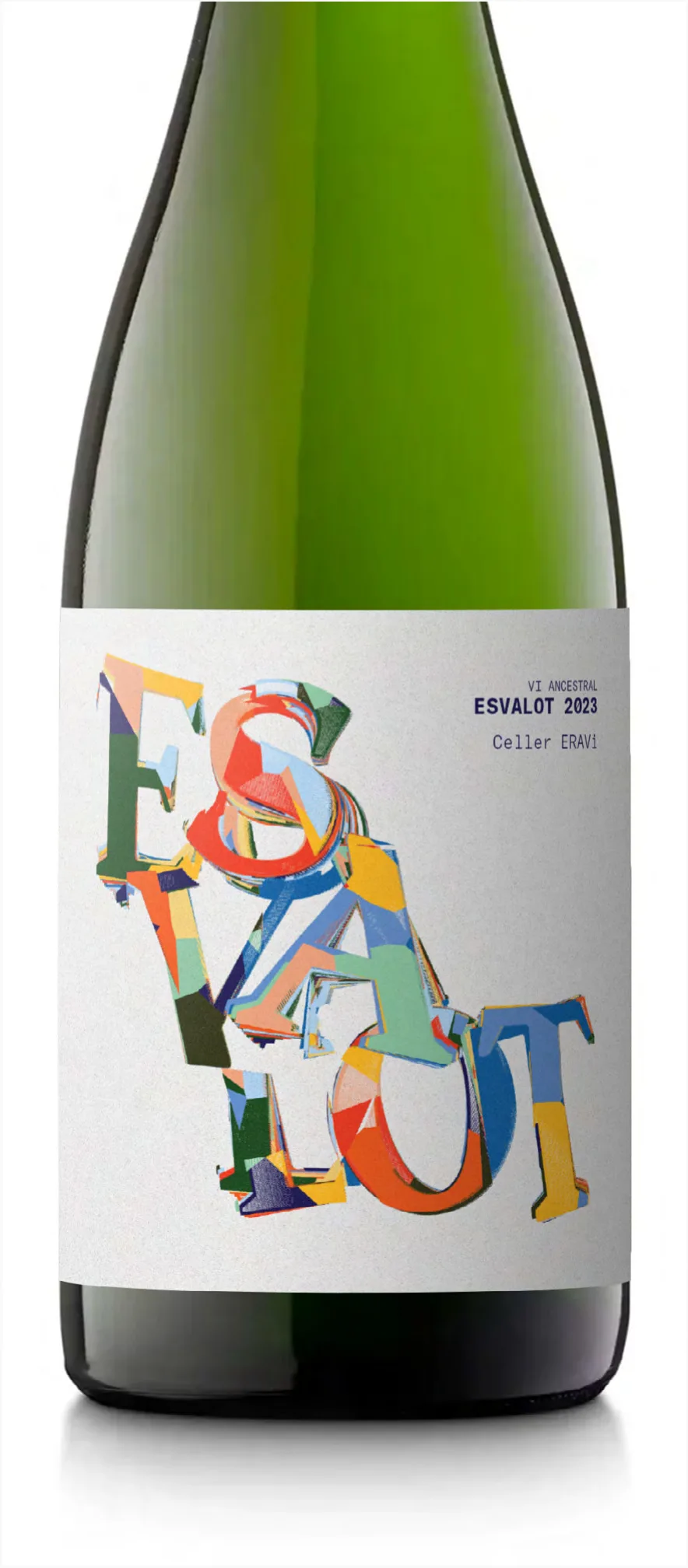 Bottle of Esvalot ancestral on a white background